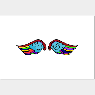 Multi color wings Posters and Art